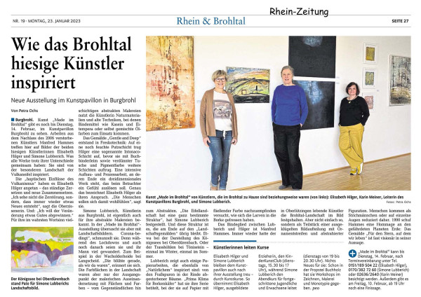 Brohltalausstellung Elisabeth Hilger Künstlerin Oberzissen